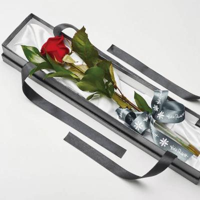 Rectangular  1200g  Glossy Lamination Long Stem Rose Flower Box