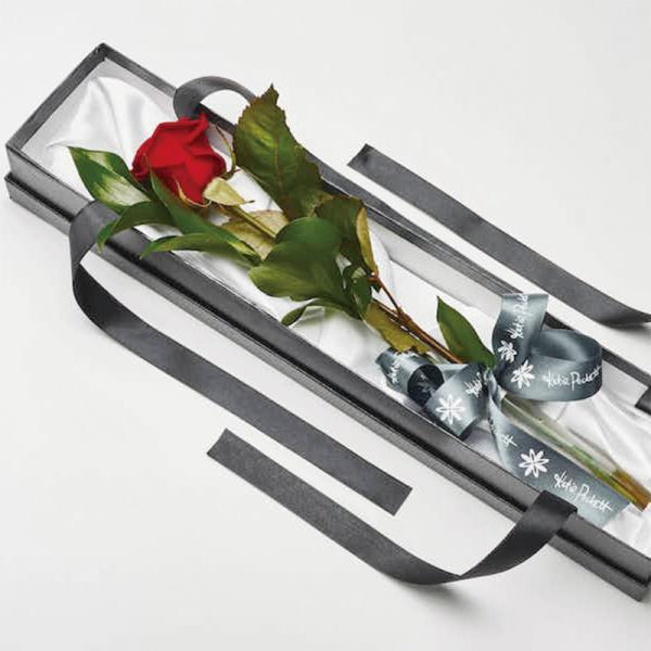 Rectangular  1200g  Glossy Lamination Long Stem Rose Flower Box