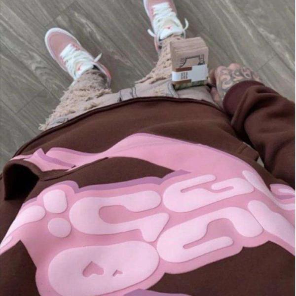 Wholesale Crop Cut Hoodies Custom 3d Puff Print Logo Oversized Cropped Raw Hem Hoodies For Men