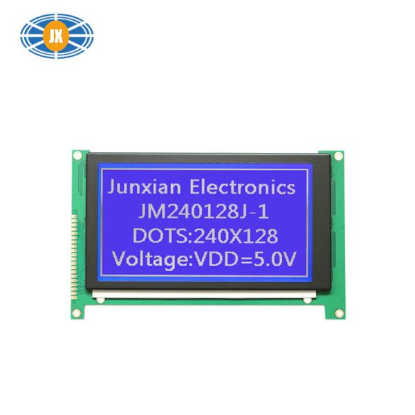 Industrial 240x128 Graphic LCD Module Blue Monochrome LCD Panel With STN FTTN Display