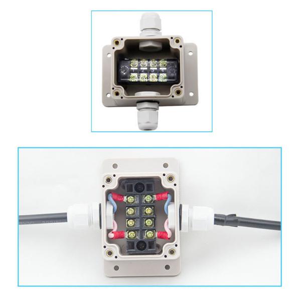 Electrical Enclosure Lighting Cable Junction Box 63*58*45mm with Connectors Wall Mount Waterproof