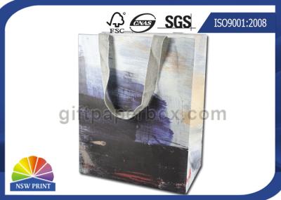 Dos sacos de compras brancos do papel de embalagem de 190g aprovação completa personalizada do GV da impressão a cores
