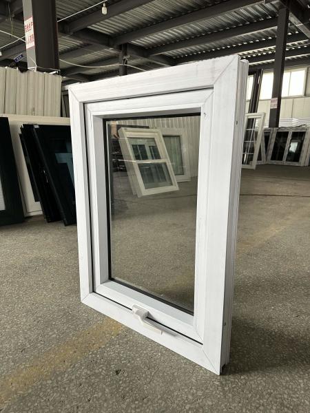 Home Manual UPVC Awning Window White Double Glazing Villa Windows Customized Size