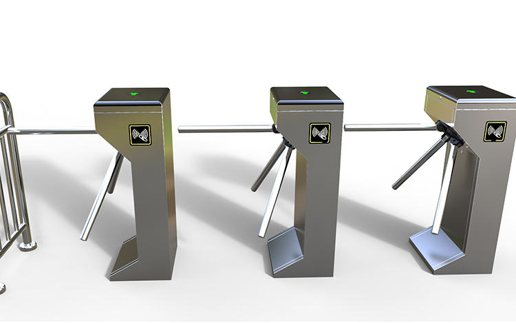 Three Roller Tripod Turnstile Gate Entrance , Revolving Door Access Control System