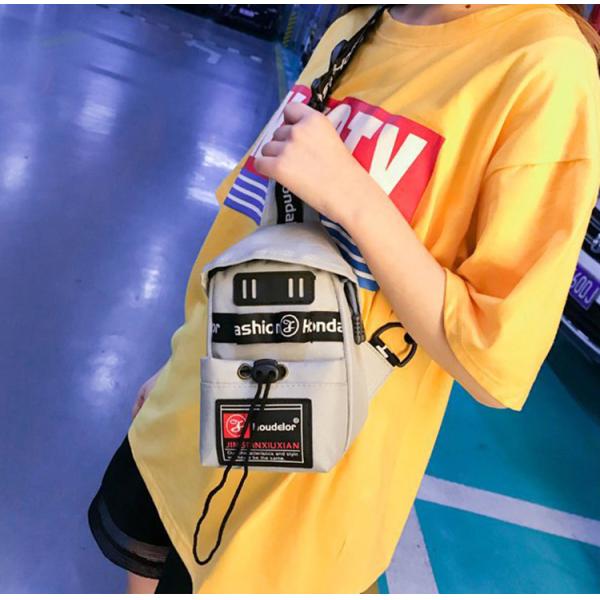 Artistic trend ribbon chest bag, Japanese and Korean personality creative shoulder bag