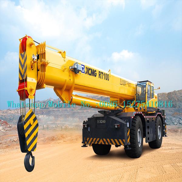 Guindaste do terreno áspero do guindaste XCMG RT100 100ton do caminhão do crescimento toda a movimentação da roda com Cummins Engine