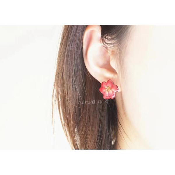 Whole Sale Flower Shape DIY Red Roses 925 Silver Unique Design Earring For Women