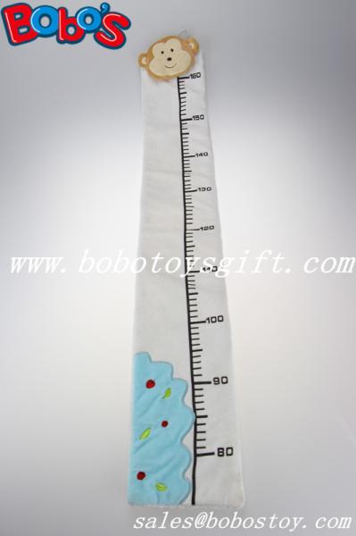 China Factory Kids Height Measurement Plush Wall Sticker Growth With Monkey Head