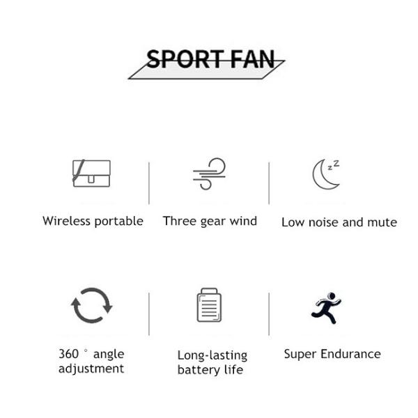 перезаряжаемые вися вентилятор 6hours