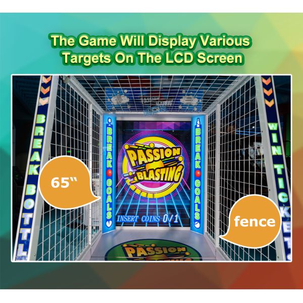 Kids Ball  Game Machine Video Toss Ball Challenge Hit Target Machine Ticket Redemption Machine