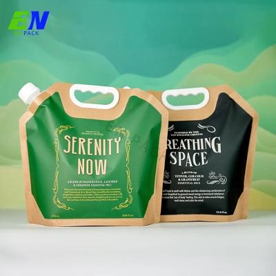1L spout pouches special shape stand up bags with plastic handle for liquid jelly beverage food laundry detergent