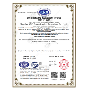 Shenzhen Atnj Communication Technology Co., Ltd. Certifications