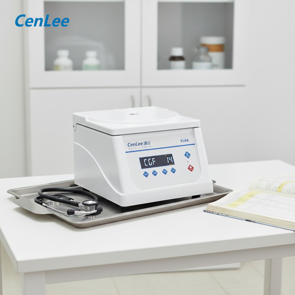 Cenlee XL6A Small Dental Lab Centrifuge 4000rpm 2200xg PRF One-Button Lightweight Centrifuge for PRF Prep