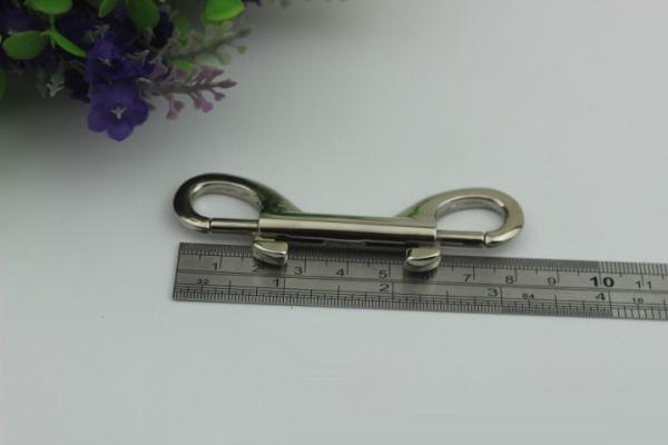 Handbag hardware 85 mm length nickel color swivel snap lobster claw clasp hook with nickel free