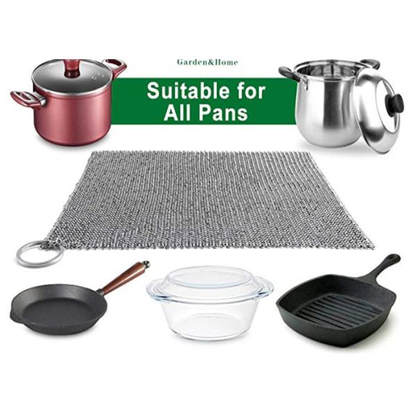 8''X6'' Chain Mail Pot Scrubber Cleaners SS316 Material