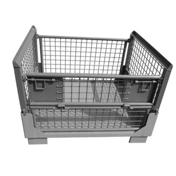 Industrial Mesh Collapsible Pallet Cage Brick Pallet Lifting Cage Four Sided