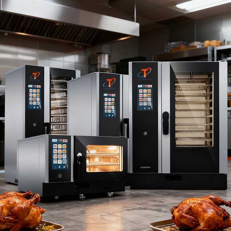 6 Tray Commercial Combi Oven Stainless Steel Electric Touch Screen Steam Convection Oven