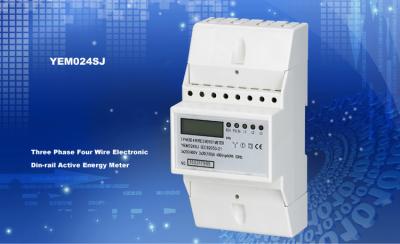 35mm Din Rail 3 Phase Energy Meter PC LCD , Extension Terminal Cover