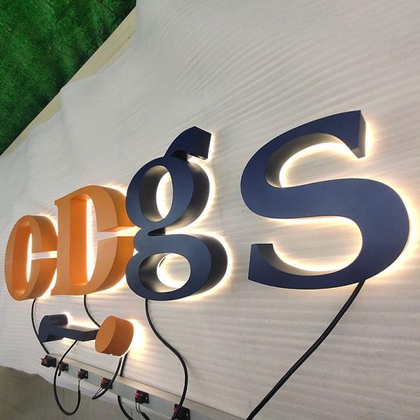 Custom Outdoor Store Front Signs Led Business Logo Signage Light Indoor Office Reception 3D Backlit Metal Sign Letter