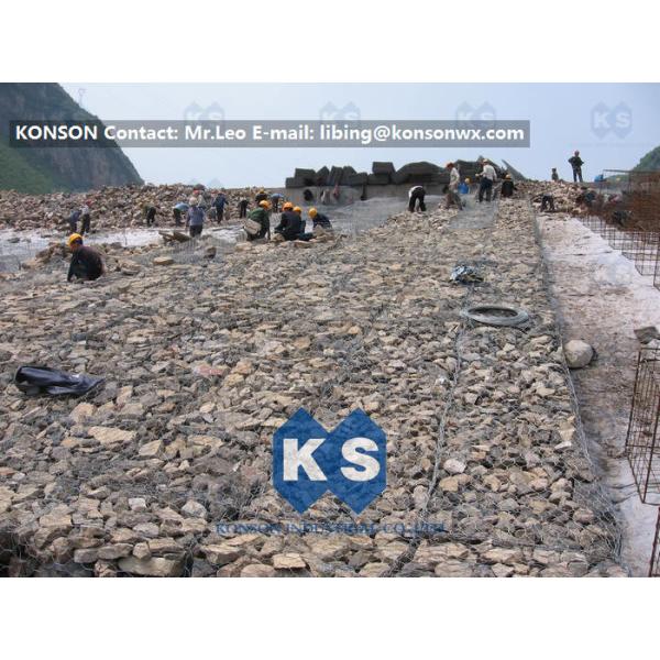 Heavy Zinc Coated Gabion Basket Retaining Wall 8x12cm To Protect Riverbank