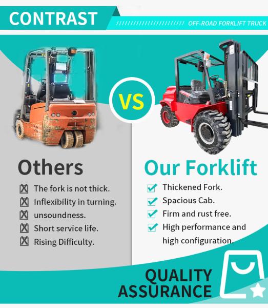 4.5t Off Road Forklift Tires 4 Wheels Off-Road Rough Terrain Forklifts