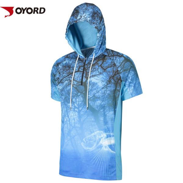 Professional Custom Fishing Jerseys Skin Friendly Loose Cut Fit High Resolution  Sublimation