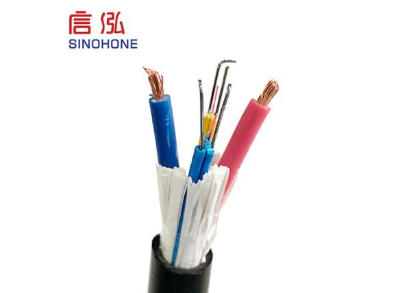 FTTH Fiber And Power Hybrid Fiber Optic Cable G.657A2 Bow Type 300 / 500 V