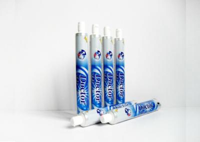 Flip Top Cap Blank Toothpaste Tube , Round Laminated Plastic Toothpaste Tubes