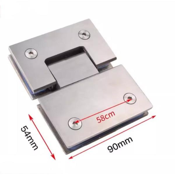 90*58mm Garniture de charnière de douche en verre étanche à l'eau Garniture de porte de douche