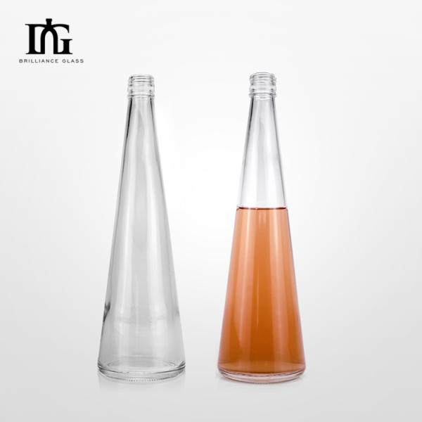 Customized Luxury Unique Vase Shape Glass Bottle 700ml 750ml with Cork Screw Cap