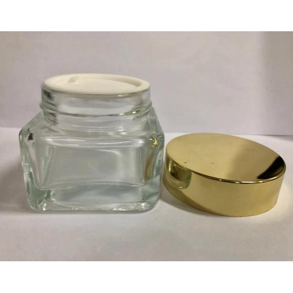 100г придают квадратную форму бутылкам стеклянных Креам косметик опарника Креам/контейнерам лосьона Эко дружелюбным