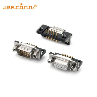 9 Pin D Sub Connector Machined Pin Right Angle DB 9P Male D type Connector For PCB