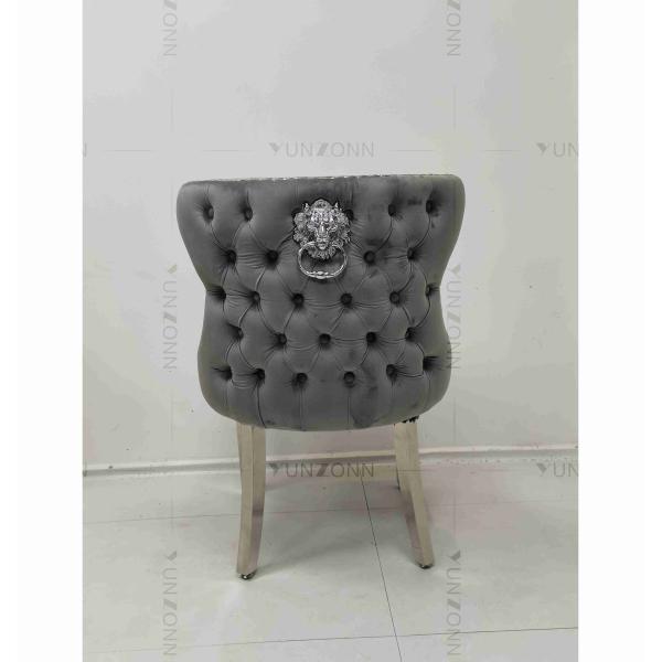 Лев серой силы застегнул задний обедая стул проложил ноги нержавеющей стали стульев столовой серебряные