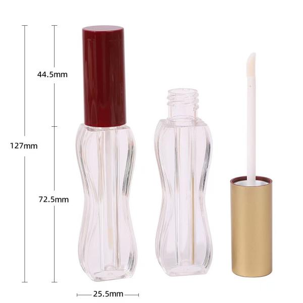 Impresión de pantalla Logotipo 5ml Tubo de plástico para labios para todos los tipos de piel