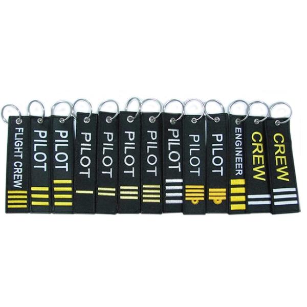 Logo Design Fabric Key Tag Embroidered Keyrings Free Artwork Services