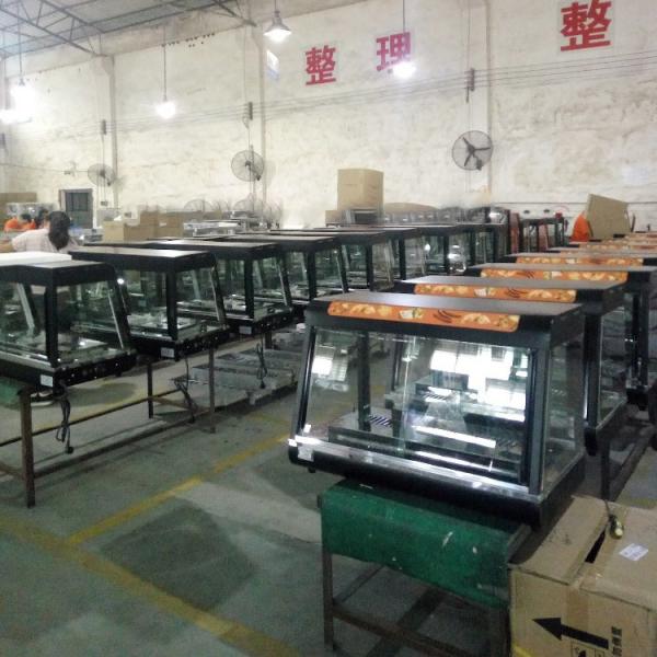 Шкаф дисплея стеклянного хлеба витрины грелки еды нагрева электрическим током изогнутый рабочей поверхностью горячий