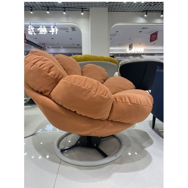 Creative Flower Shaped Modern Eco-Friendly Accent Sofa Chair Bedroom Balcony Dining Lazy Leisure Rotating Recliner Lounge Single