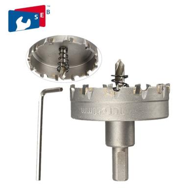 Stable TCT Hole Saw Cutter Auto Welded Tip Process With Stop Collar