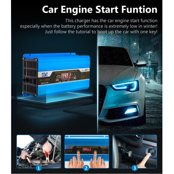 12V 10A completamente: baterías automáticas de cargador / gel de gel y cárter de plomo