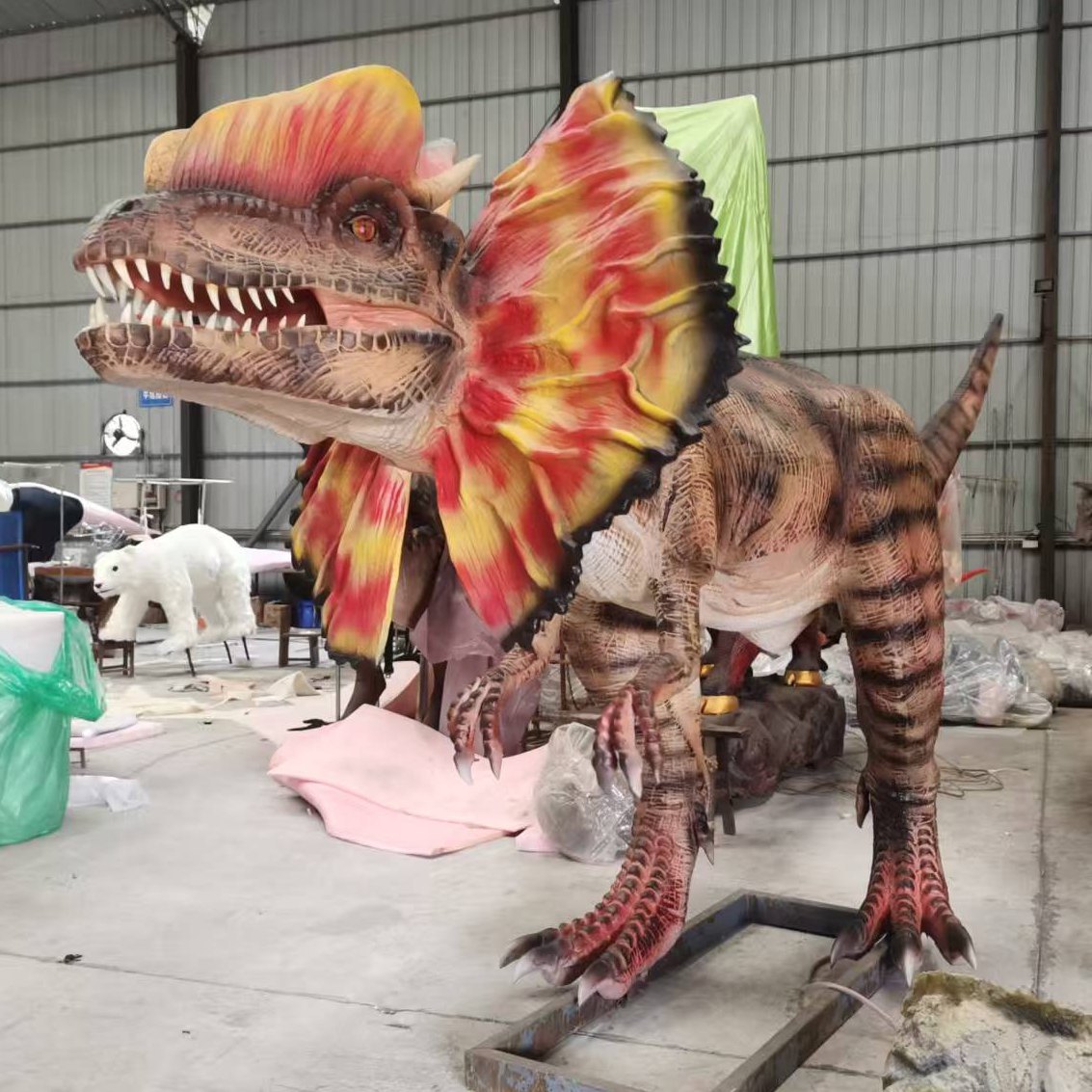 High-quality Dino Land Animatronic Dinosaur Dilophosaurus 6m Model