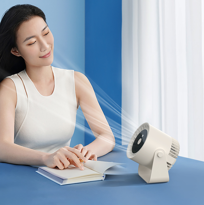New Desktop Fan 3600 mAh Battery Wireless USB Small Desk Fan Rechargeable Portable Mini USB Table Fan