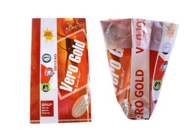 Three Side Wheat Flour Packing Bags , Oversized Stand Up Plastic Bags For Food Packaging