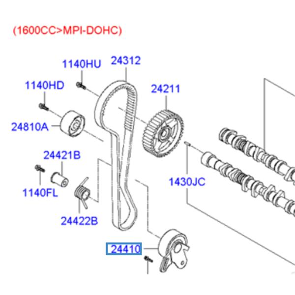 Paypal Temps de paiement des roulements de la ceinture pour Hyundai ELANTRA 1.6 24810-26020 2481026020