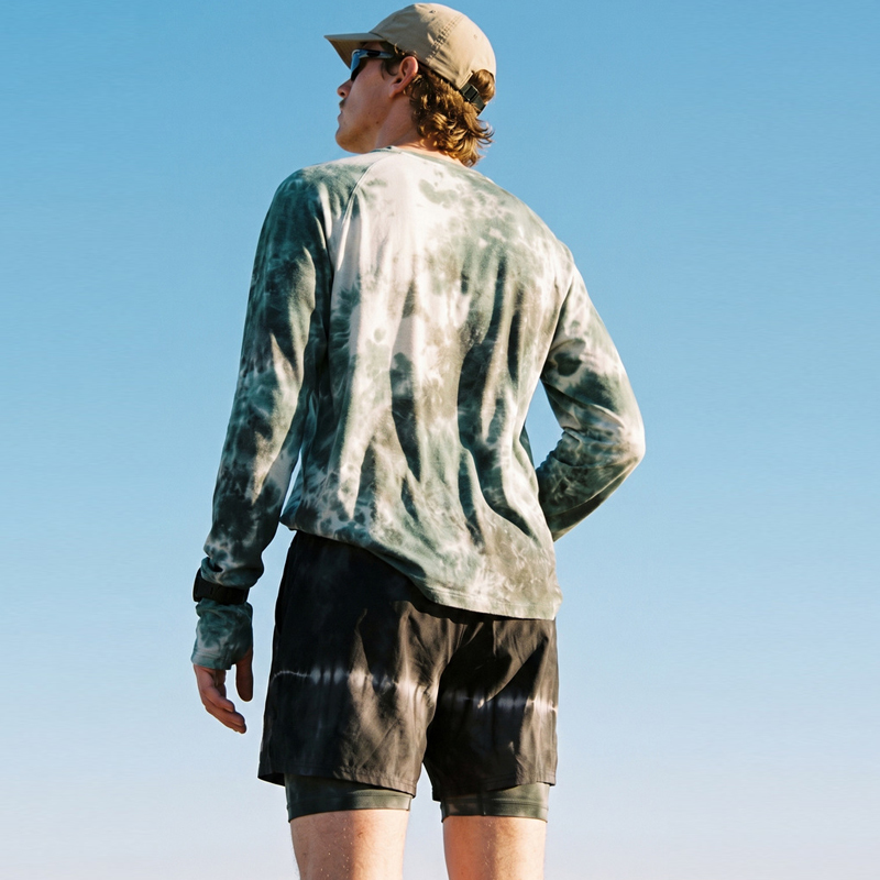 Custom OEM ODM Tie‑Dye Crew Neck Long Sleeve Sport T‑Shirt, Unisex S‑XL