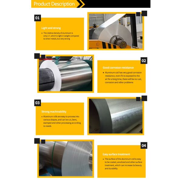 China Manufacture Good Quality Thickness 0.1mm to 3.0mm Aluminum Coil Roll Strip Designed for Durable