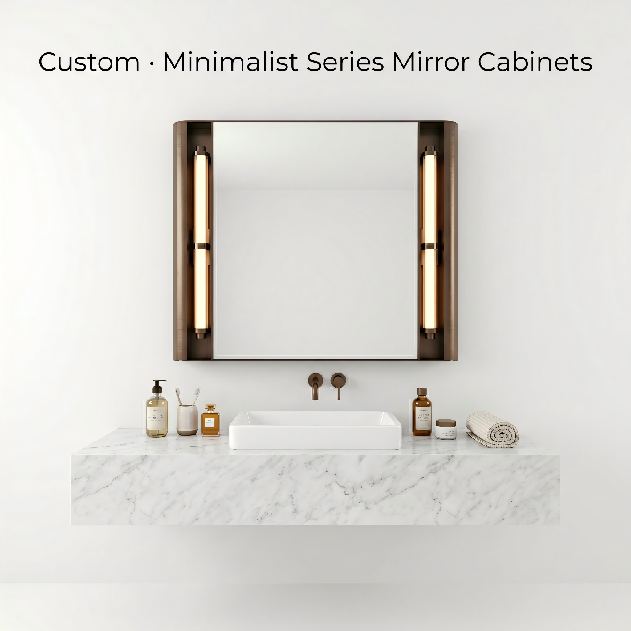 Kingstin Luxury Smart Mirror with Vintage Tube Lighting, Custom Anti-Fog & Multi-functional Digital Display
