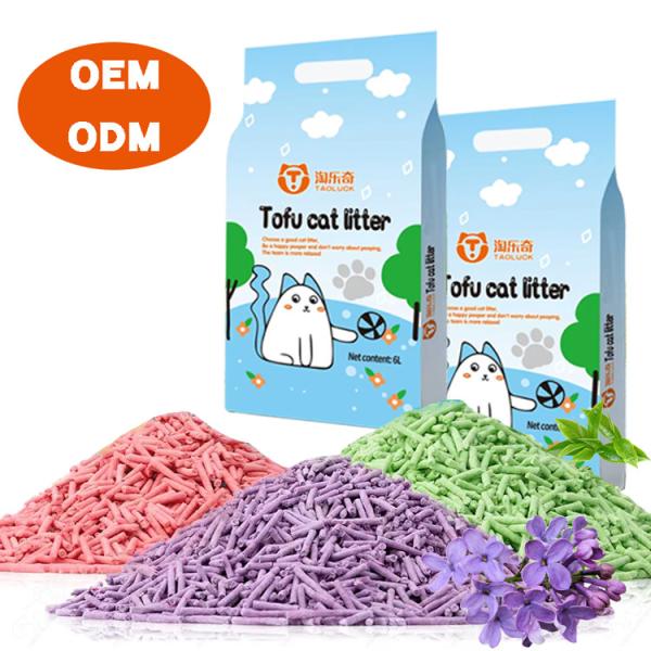 OEM Premium Odor Removal Quick Absorption 3-Second Clumping Anti-Adhesive Smooth Texture Plant-Based Cat Litter Tofu