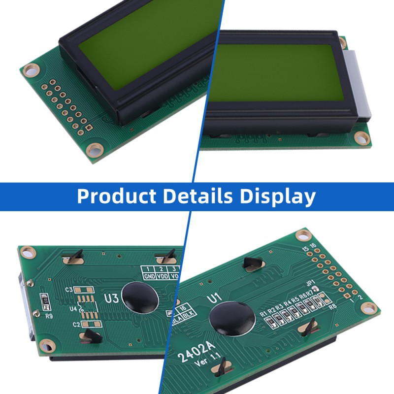 Cyrillic Yellow Green Film 2402A LCD Module Multilingual Module Lead Free Gold-Plated Pcb Board