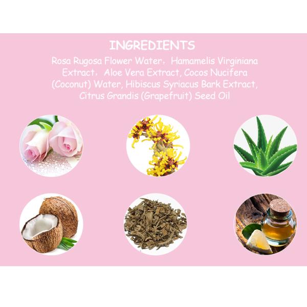 Etiqueta privada Agua de Rosas Agua de Rosas Facial Hidratante Hidratante Spray para el cuidado de la piel Toner para el rostro Agua de Rosa para la cara