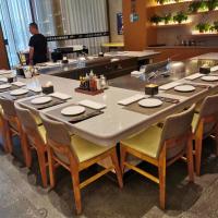 Design personalizado Rectângulo interior Teppanyaki Grill Table 240V